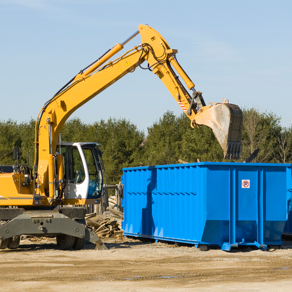 are there any restrictions on where a residential dumpster can be placed in Houston County